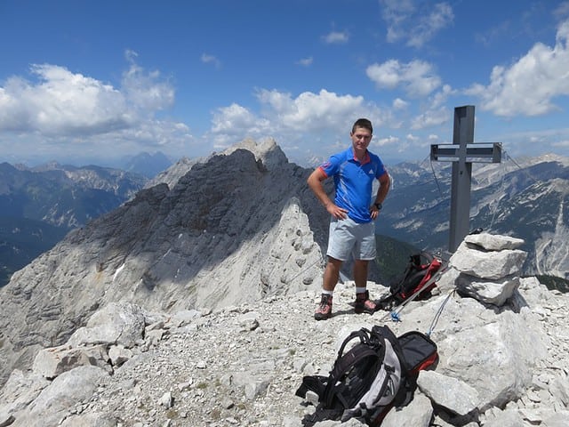 am Gipfel der Sonntagskarspitze