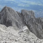 Vom Gipfel Der Hinteren Brandjochspitze Auf Die Vordere Brandjochspitze