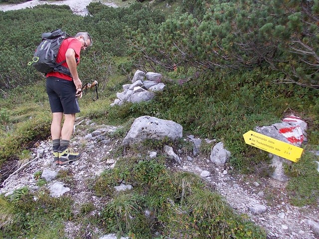 Abzweig zur Kaskarspitze