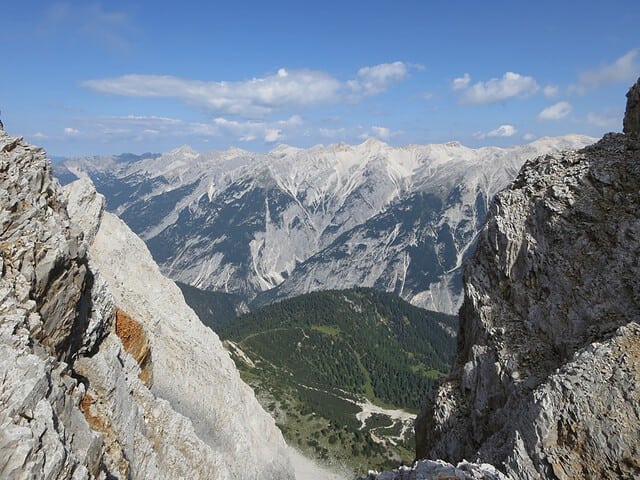 Scharte vor dem Gipfelaufbau