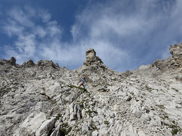 im untersten Teil des Abstieges in den vorderen Teil des Bachofenkars