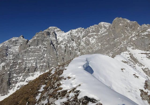 schöne Grate zwischen Hinterer Brandjochspitze, Hohe Warte und Kleiner Solstein