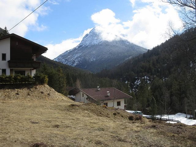 Hoher Gleirsch in der Vormittagssonne mit Restbewölkung