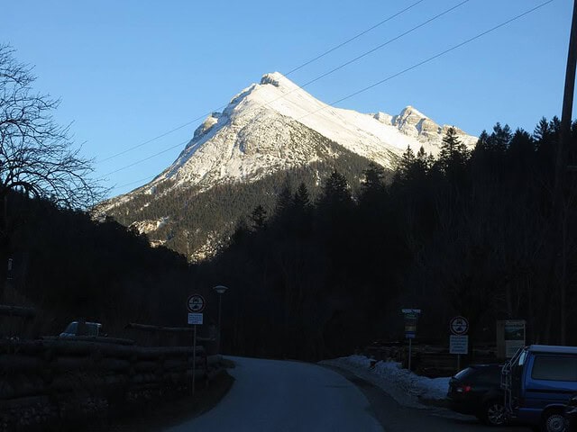 Hoher Gleirsch in der Abendsonne ohe Restbewölkung; diesmal hat der Wetterbericht gepaßt...