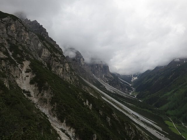 am Abstieg, Kirchdachspitze völlig im Nebel