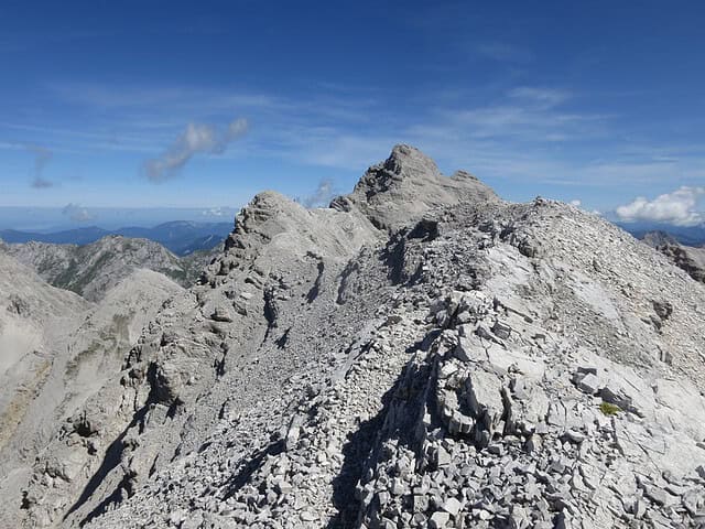 der Gratverlauf zur Kaltwasserkarspitze