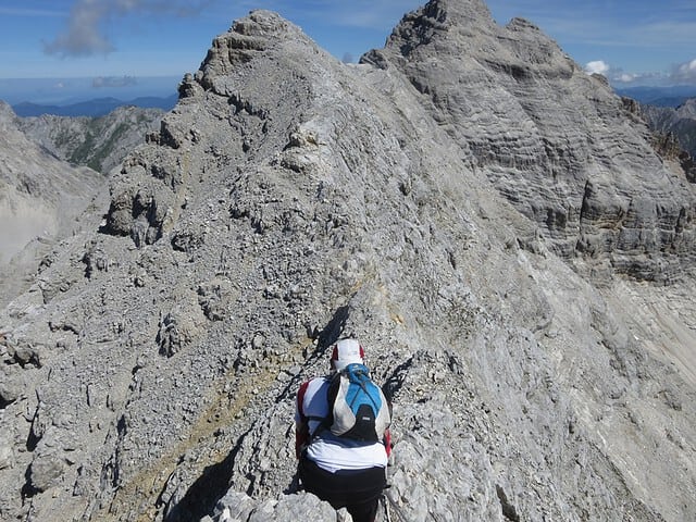 schärfer Teil am Grat zur Kaltwasserkarspitze