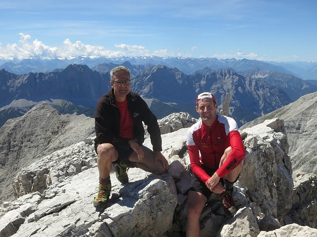 Simon und der Verfasser auf der Kaltwasserkarspitze