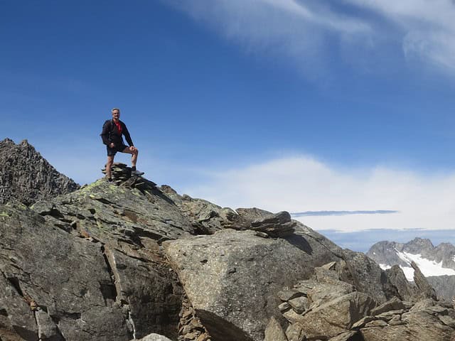 am Gipfel der Falbesoner Knotenspitze, 3.120m