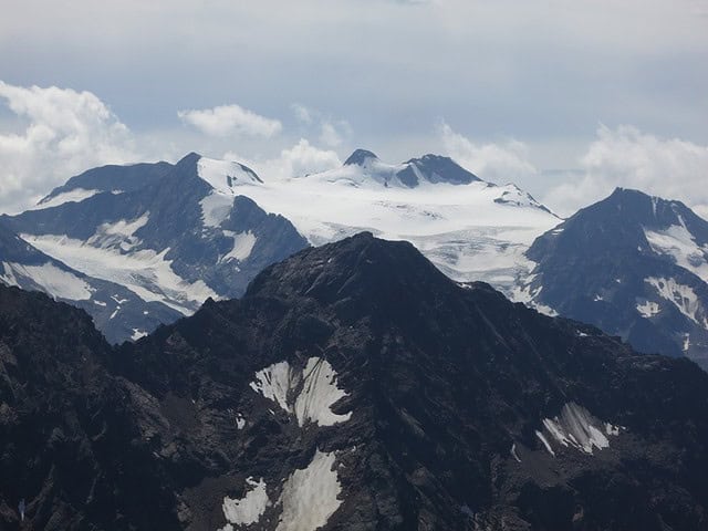 Wilder Pfaff, Zuckerhütl und im Vordergrund die Nockwand am Ende des Falbesoner Tales