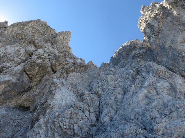 Rückblick auf die Abstiegsroute vom Walderkampturm