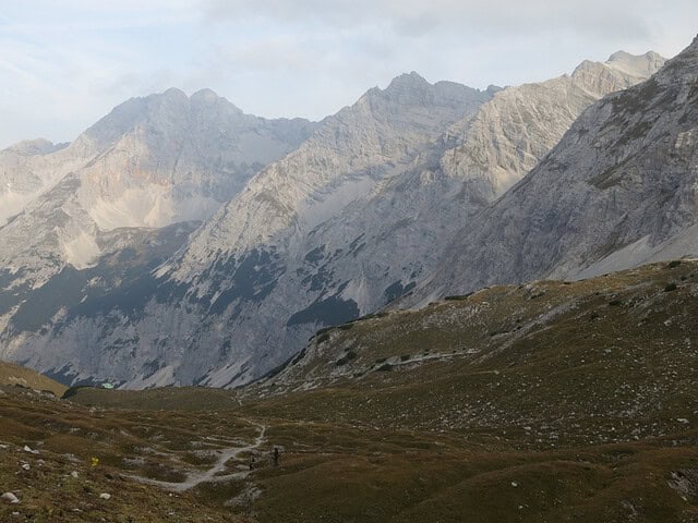 beide Praxmarerkarspitzen, Kaskarspitze und Sonntagskarspitze vom Kreuzjöchl aus