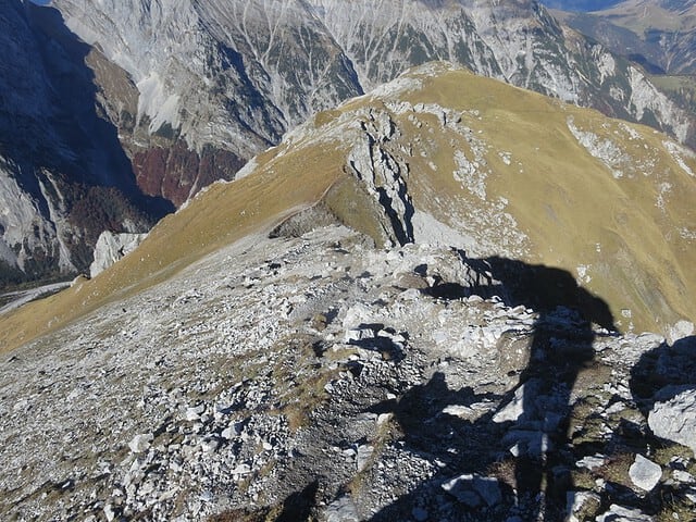 Abstieg von der Rappenspitze nach Norden zum Larchkarlkopf