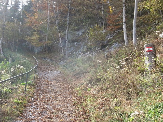 Ende des Steiges bei St. Georgenberg