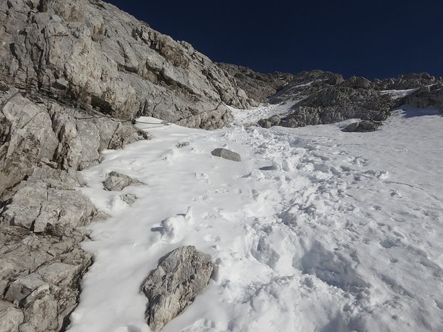 150m unterhalb des Gipfels