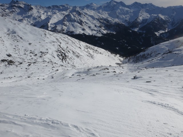 Abfahrt ab der Grünbergalm