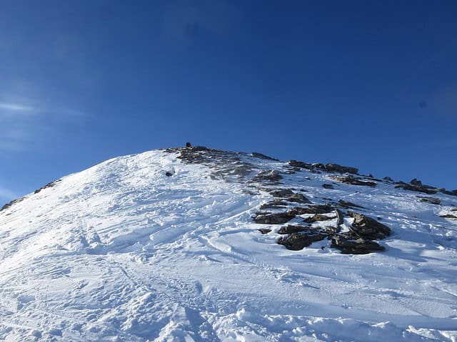 die letzten Meter zum Gipfel der Scheibenspitze