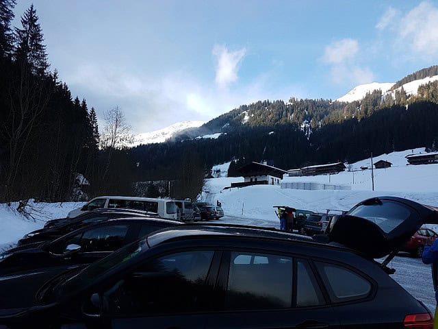 Parkplatz Inneralpbach bei Gh. Leitner