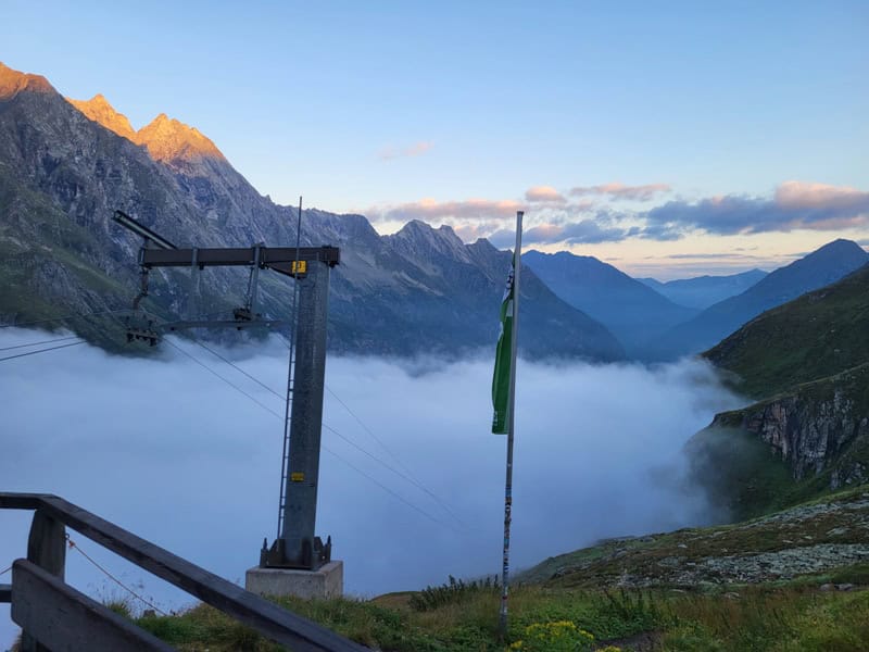 am nächsten Morgen konnten wir aufatmen; die Wetterbesserung über Nacht hat stattgefunden