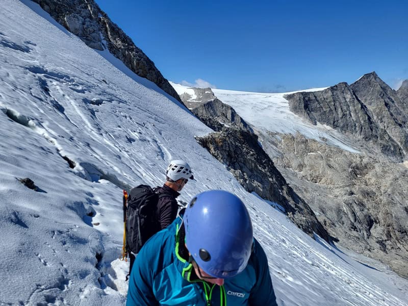 im steilsten Teil des Abstiegs vom Großen Löffler