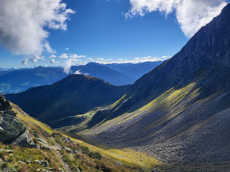 Ansatz des Abstiegs zum Onkeljoch