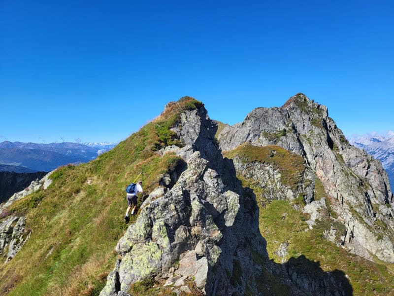 jenseitige Aufstiege durchaus steil