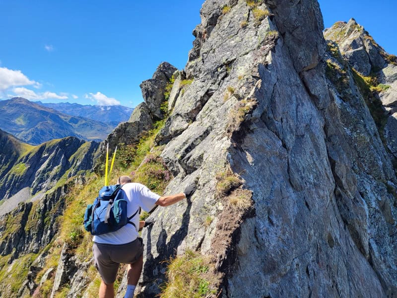 herrlicher Aufstieg nach dem unangenehmen Wiesenpolster in der Scharte