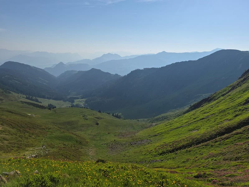 Blick hinab in das schöne Öxltal