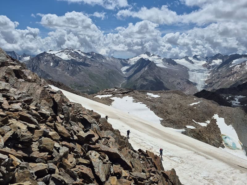 Panorama am Aufstieg über den Südwestgrat auf den Nördlichen Ramolkogel