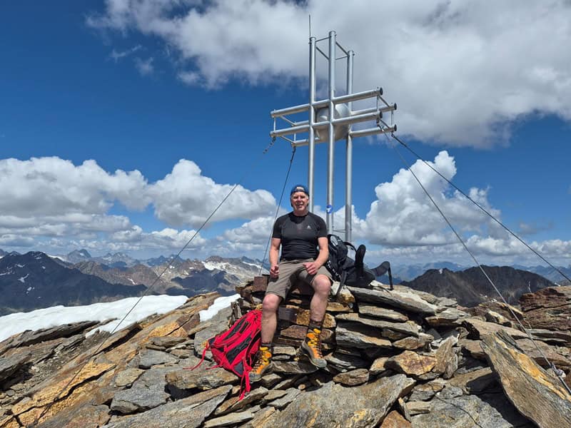 Stefan auf dem Nördlichen Ramolkogel, der Anichspitze, 3.427 m