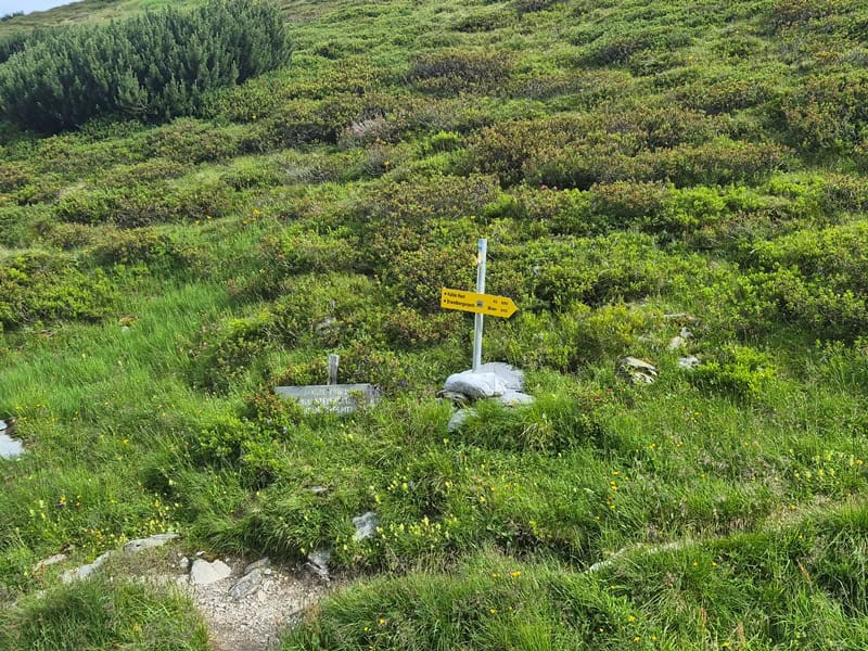 Abzweigung der Steige zum Brandberger Joch und zum Kolm