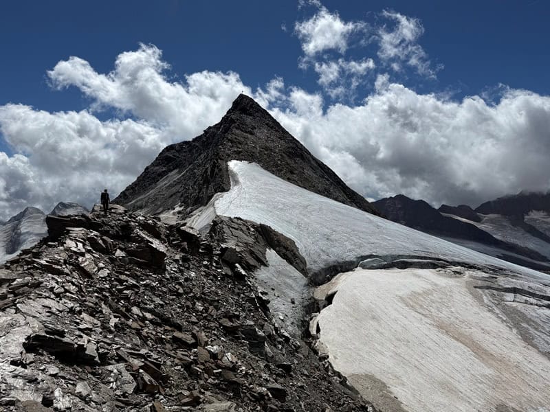 Schalfkogel vor dem letzten Abbruch, der uns noch herausfordern sollte