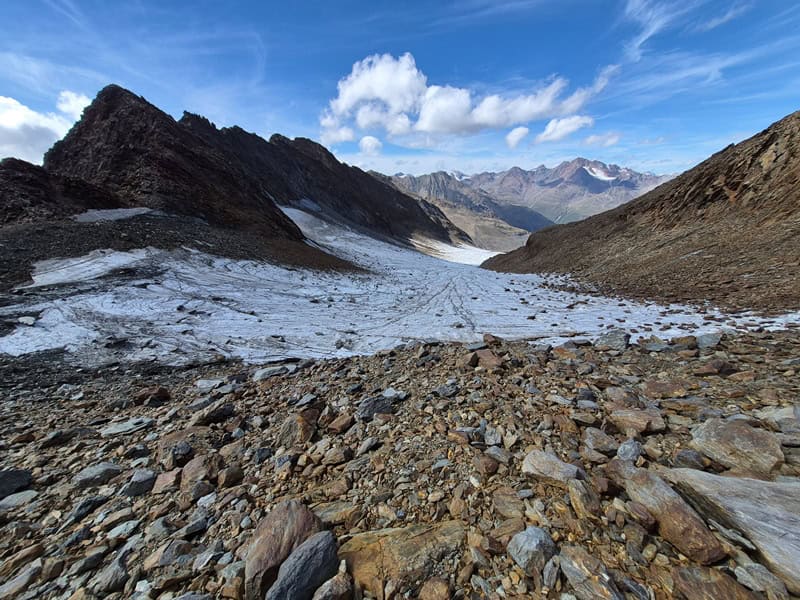 am Eisansatz des östlichen Teils des Diemferners