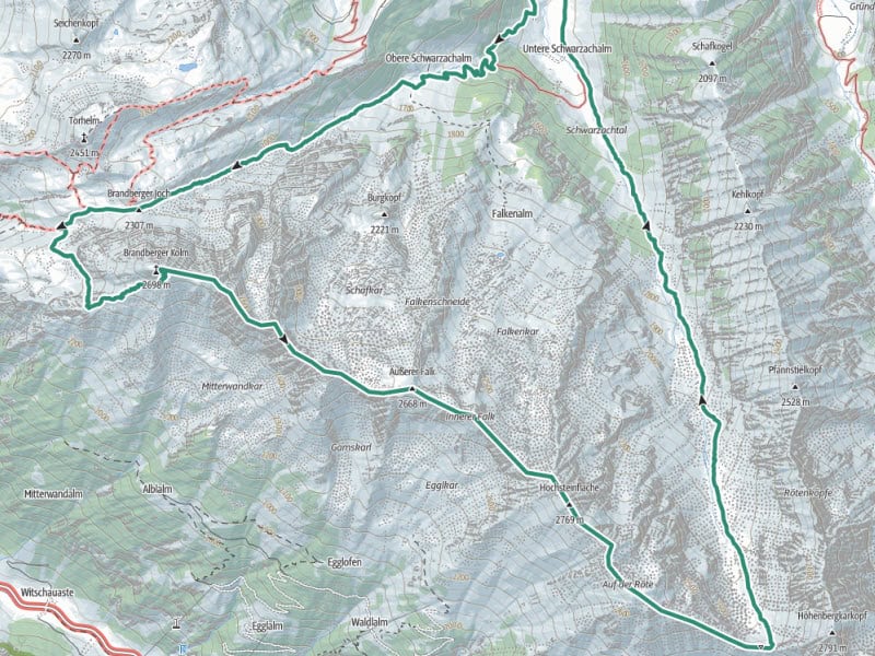 Route Zillerkammüberschreitung