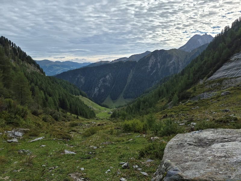 Rückblick auf die Obere Schwarzachalm