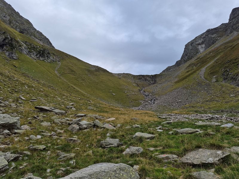 Rückblick auf die Talstufe im Schwarzachgrund